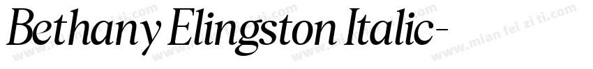 Bethany Elingston Italic字体转换